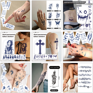 <span class=keywords><strong>Tatouage</strong></span> temporaire professionnel <span class=keywords><strong>de</strong></span> haute qualité personnalisé, autocollant pour le corps, designs cool, mat, 15 jours, encre à base <span class=keywords><strong>de</strong></span> jus <span class=keywords><strong>de</strong></span> plantes, <span class=keywords><strong>tatouage</strong></span> Jagua - Product Image 3