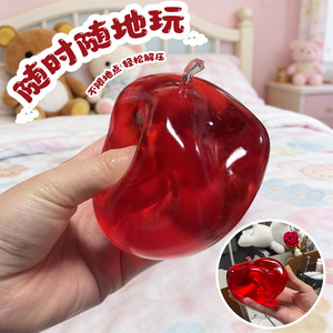 Squishy pomme rouge coloré à <span class=keywords><strong>la</strong></span> maltose, anti-stress, pour <span class=keywords><strong>la</strong></span> gestion de l'agression, très malléable avec rebond lent, à l'huile de coco - Product Image 5