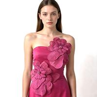 ZSY Patchs de fleurs 3D rose vif en perles, appliques perlées faites à la main à coudre sur tissu non tissé en feutre pour vêtements, chaussures, sacs, chapeaux, robes de mariée
