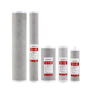 10-Inch Water Filter Housing Replacement Cartridge With Carbon Block And 4 Filters For Improved Water Purification