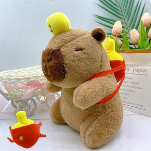 Peluche personnalisable Capybara en coton PP, 8 pouces, pour machine à griffes, douce, de fabrication industrielle, motif dessin animé, durable - Product Image 1