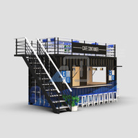 Café pliable préfabriqué en conteneur, restaurant en conteneur de 20 pieds, bar de luxe en conteneur maritime