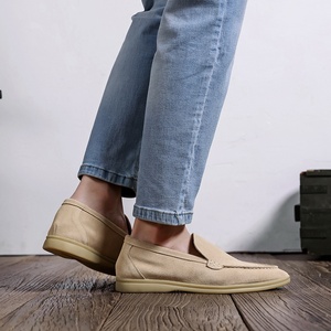 Nuevos Mocasines de Otoño con Punta Redonda y Boca Baja para Hombre, Zapatos Planos de Ante Esmerilado Sin Cordones 8253-M - Product Image 2