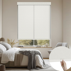 SAMADHI Custom Size Light Filtering Roller <b>Shades</b> No Drill Cordless Manual <b>Window</b> Blinds For Bedroom Living Room - Product Image 1