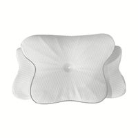 Oreiller cervical en mousse à mémoire de forme, forme papillon, taie d'oreiller tricotée, gonflable, massage, soulagement de la douleur, antibactérien, personnalisable à 100%