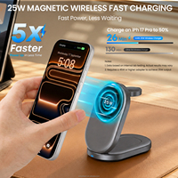 2026 Fabrieks 3-in-1 ODM Verpakkingsdoos Draadloos Snellaadstation met QC3.0 OTP 25W Uitgang Mobiele Telefoonlader