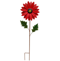 Lot de 3 mangeoires à oiseaux en fer attrayantes et piquets de barrière de jardin Design de fleurs colorées et de nichoirs pour l'extérieur