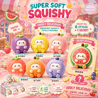 MNG002 Boîte Mystère Amusante Anti-Stress Squishy Réducteur de Pression Drôle Anti-Stress à Remontée Lente Fruit à Pincer et à Presser