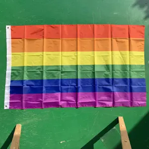 Bendera Pelangi Kebanggaan Lesbian Poliester Kustom