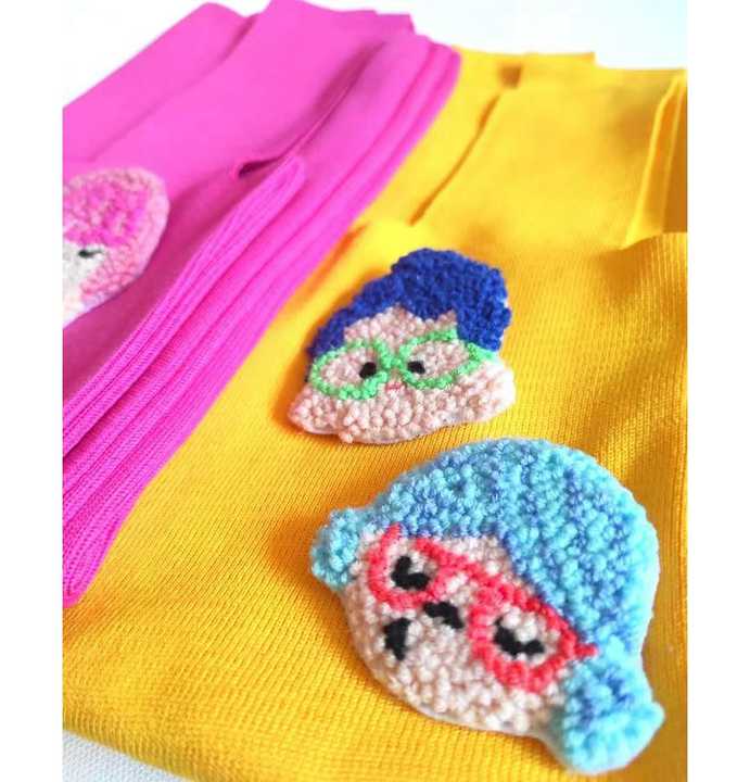 Customized Design Large Handmade Big Punch Needle Iron On Patches For