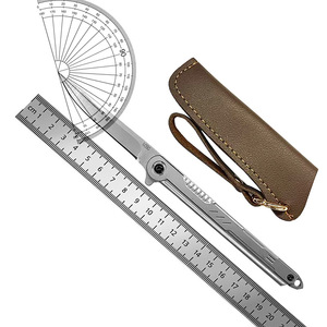 Navaja <span class=keywords><strong>de</strong></span> Bolsillo Plegable <span class=keywords><strong>de</strong></span> Acero Inoxidable <span class=keywords><strong>de</strong></span> Alta Calidad con Diseño <span class=keywords><strong>de</strong></span> Pluma, Mango <span class=keywords><strong>de</strong></span> Aluminio OEM, para Campismo y Actividades al Aire Libre - Product Image 2