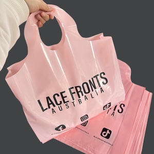 Borsa Shopping di Lusso Personalizzata Rosa Baby Riutilizzabile per Vestiti, Borsa in <span class=keywords><strong>Plastica</strong></span> Spessa e Resistente per Confezioni Regalo con Stampa Logo - Product Image 1