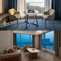 Ensemble de mobilier hôtelier pour immeubles de grande hauteur avec palette de matériaux coordonnée pour les projets de tours hôtelières de grande hauteur destinés aux développeurs immobiliers
