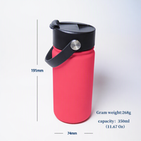 Bouteille d'eau portable Jiahe en acier inoxydable de 350 ml pour enfants, avec paille, isolation sous vide, large ouverture, sans BPA, pour la randonnée et les activités de plein air