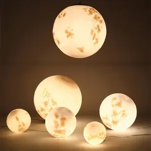 Hot Sale Led Painted Ball Earth Moon Mars Planet Universe Planet pendant lamp Chandelier Hall Ball hanging light