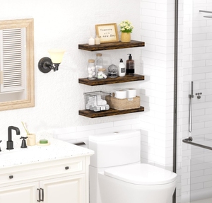 Hot Bán Bộ 3 Rắn Gỗ Đồ Nội Thất Gỗ Kệ Nổi Kệ Treo Tường Khung Giá Cho Tường - Product Image 2