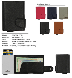 Cartera de Aluminio con Bloqueo RFID CardHoda, Larga, Unisex, Minimalista, con Cierre a Presión y Ranura para Efectivo - Product Image 3