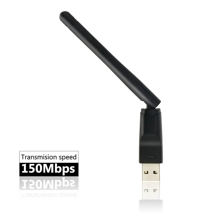 การ์ดเครือข่าย USB USB2.0 ความเร็วสูง 150Mbps Wifi Adaptador ตัวรับสัญญาณ Wi-fi โดยไม่ต้องใช้ CD และแพ็คเกจ
