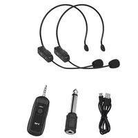 Microphone sans fil Wx26 avec casque et émetteur 2.4G avec récepteur pour amplificateur vocal, haut-parleur, enseignement, guide touristique