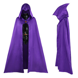Mono de lujo capa Halloween Cosplay mamelucos carnaval adolescente mujer Sexy Anime disfraz púrpura capa Titans TV película disfraces - Product Image 2
