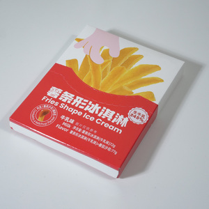 Wholesale Supply Fries Ice Cream Creative Design <b>Chocolate</b> <b>Shell</b> Shape Rich in Texture Milk Flavor Ice Cream - Product Image 1