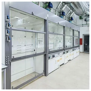 Customized Size All Steel Sliding Sash No Worktop Walk In Chemical Fume Hood