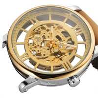 Prix de gros usine, petite série, logo personnalisé, montre automatique squelette 3D haute performance, rétro, 43 mm, étanche pour homme