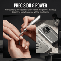 Vantrend 45000RPM Wiederaufladbares Nagelbohrer-Set mit LED-Anzeige Leise Geringe Vibration Hohes Drehmoment für Salon-Gebrauch Nägel Gel US EU