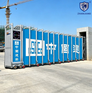 Puerta Corredera Retráctil Automática de Acero Inoxidable para Exteriores, Plegable y Colapsable, de Zhanjiang Electric, para Uso Industrial y de Entrada de Vehículos - Product Image 1