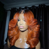 Nouvelle Arrivée Perruque Frisée Volumineuse Cheveux Humains Bruts Vietnamiens à Cuticules Alignées 5x5 sans Colle Double Drawn Effet Rouleau d'Œuf Ombré Brun