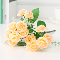 Bouquets de petites roses artificielles en gros pour la décoration de la maison, les fêtes, les mariages, Noël, arrangements élégants de roses