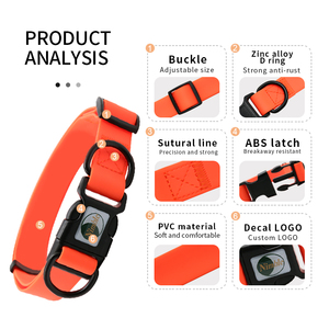 <span class=keywords><strong>Collar</strong></span> de Perro de Lujo Impermeable y Reflectante, Estilo Occidental, con Revestimiento de <span class=keywords><strong>PVC</strong></span> Sólido, con Luces de Plástico y Cintas para Perros - Product Image 2
