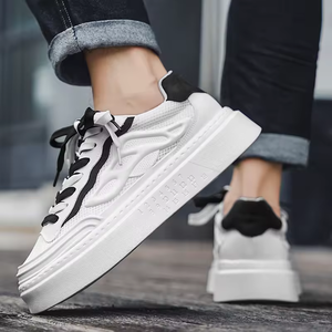 2025 New Autumn Style Lace-up Breathable Sports Casual <b>Shoes</b> Fashionable and Versatile <b>White</b> Sneakers <b>for</b> <b>Men</b> Skateboard <b>Shoes</b> - Product Image 1