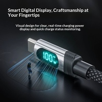 Kabel Pengisi Daya Ponsel Digital Pintar 100W Flash Charge PD27W Berbahan Metal Kepang Dual Type-C//Micro USB