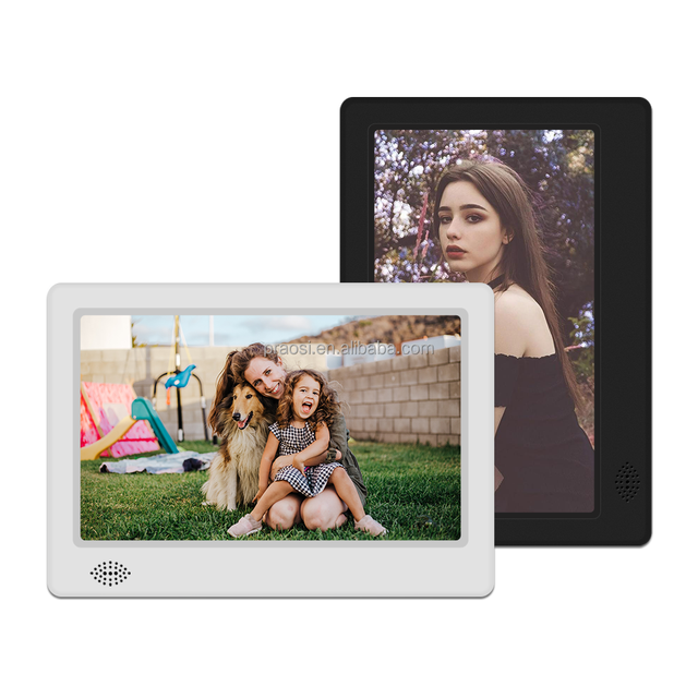 Pros 7" Digital Picture Frame USB SD Electronic Photo Frame Remote Control HD 1080P Video Music Slideshow Wall Mountable Seniors