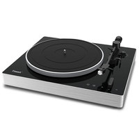 Tocadiscos de aluminio de Gramófono de tocadiscos de cristal de diseño clásico vintage con transmisores Bluetooth y grabación USB a PC