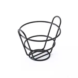Inexpensive Heat Resistant Rhombic Grid Metal French Fries Basket For Home Cooking
