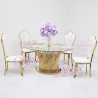 Nouvelle collection 2025 : Mobilier de luxe empilable pour hôtels et événements – Chaises et tables dorées pour salles de mariage et réceptions