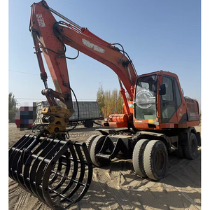 Excavatrice sur pneus Doosan DH150w-7 d'occasion, modèle 2021, 15 tonnes, bon état esthétique, moteur, boîte de vitesses, pompe, roulement – Prix avantageux - Product Image 1