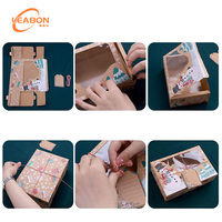 Boîte en papier kraft écologique portable personnalisée avec fenêtre en PVC pour biscuits, gâteaux, bonbons, pâtisseries, cadeaux, fêtes, emballages de Noël