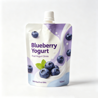 Fabriksprijs op maat bedrukte yoghurtpouch met tuit Doypack met tuit 150ml 300ml Aluminiumfolie zak
