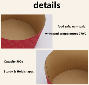 XR all'<span class=keywords><strong>ingrosso</strong></span> rotondo 6 pollici Panettone torta tazza Chiffon teglia stampo Paska stampo Panettone resistente al calore porta carta Heathy - Product Image 5