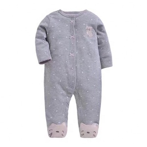 Pigiama Tutina per Neonati 100% Cotone Super Confortevole con Motivo Gatto, Organico, <span class=keywords><strong>3</strong></span>-12 <span class=keywords><strong>Mesi</strong></span> - Product Image 1