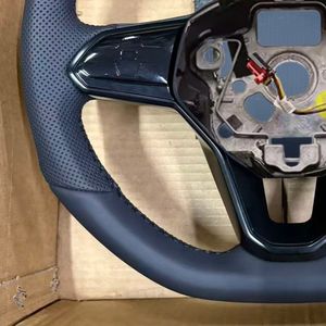 Volante de Cuero para Volkswagen Golf 8 MK8 <span class=keywords><strong>POLO</strong></span> GOLF 7 <span class=keywords><strong>GTI</strong></span> R-line MK7 MK6 Passat GTS GTD GTE GLI <span class=keywords><strong>GTI</strong></span> VW - Product Image 5