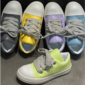 Chaussures décontractées de luxe pour hommes de haute qualité, en PU, à semelle épaisse, avec de grandes lacets, pour toutes les saisons - Product Image 1