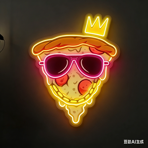 Custom Themed LED Strips Neon Sign Astronaut Bear <b>Pizza</b> Design for Home Mall Advertising Use - Product Image 6