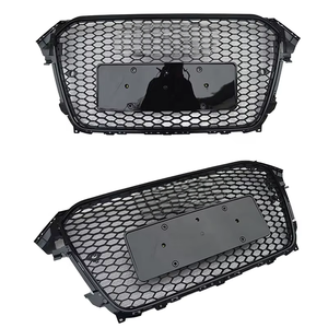 Griglia Anteriore Cromata Nero Lucido Stile RS4, Griglia Sportiva Esagonale a Nido d'Ape per <span class=keywords><strong>Audi</strong></span> A4 S4 B8.5 2013-2016 - Product Image 5