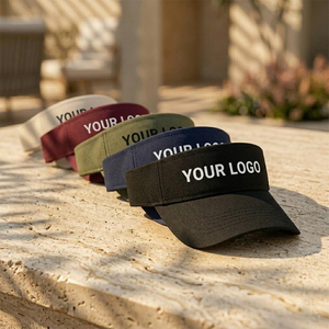 Visera de algodón premium con logo impreso, MOQ bajo, gorra sin parte superior para golf, <span class=keywords><strong>tenis</strong></span> <span class=keywords><strong>y</strong></span> eventos en resorts - Product Image 1