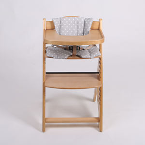 Seggiolone regolabile 3 in 1 in <span class=keywords><strong>legno</strong></span> con vassoio e cuscino per 6 mesi a 10 anni - Product Image 2