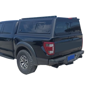 Auvent de benne rétractable en alliage d'aluminium robuste pour <span class=keywords><strong>F150</strong></span>, avec rails de toit et fenêtres latérales, résistant aux intempéries, pour le camping - Product Image 2